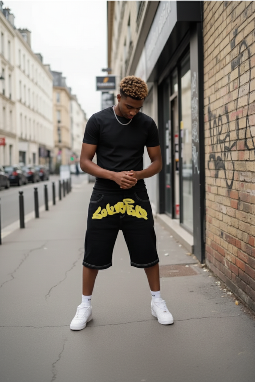 Printed jorts