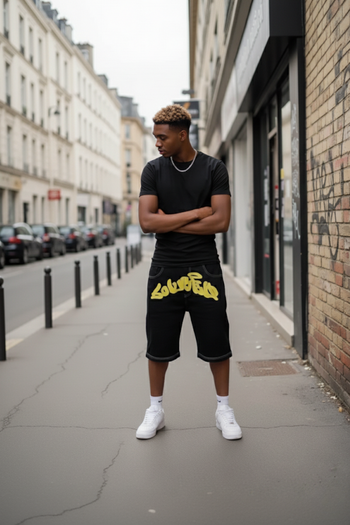 Printed jorts