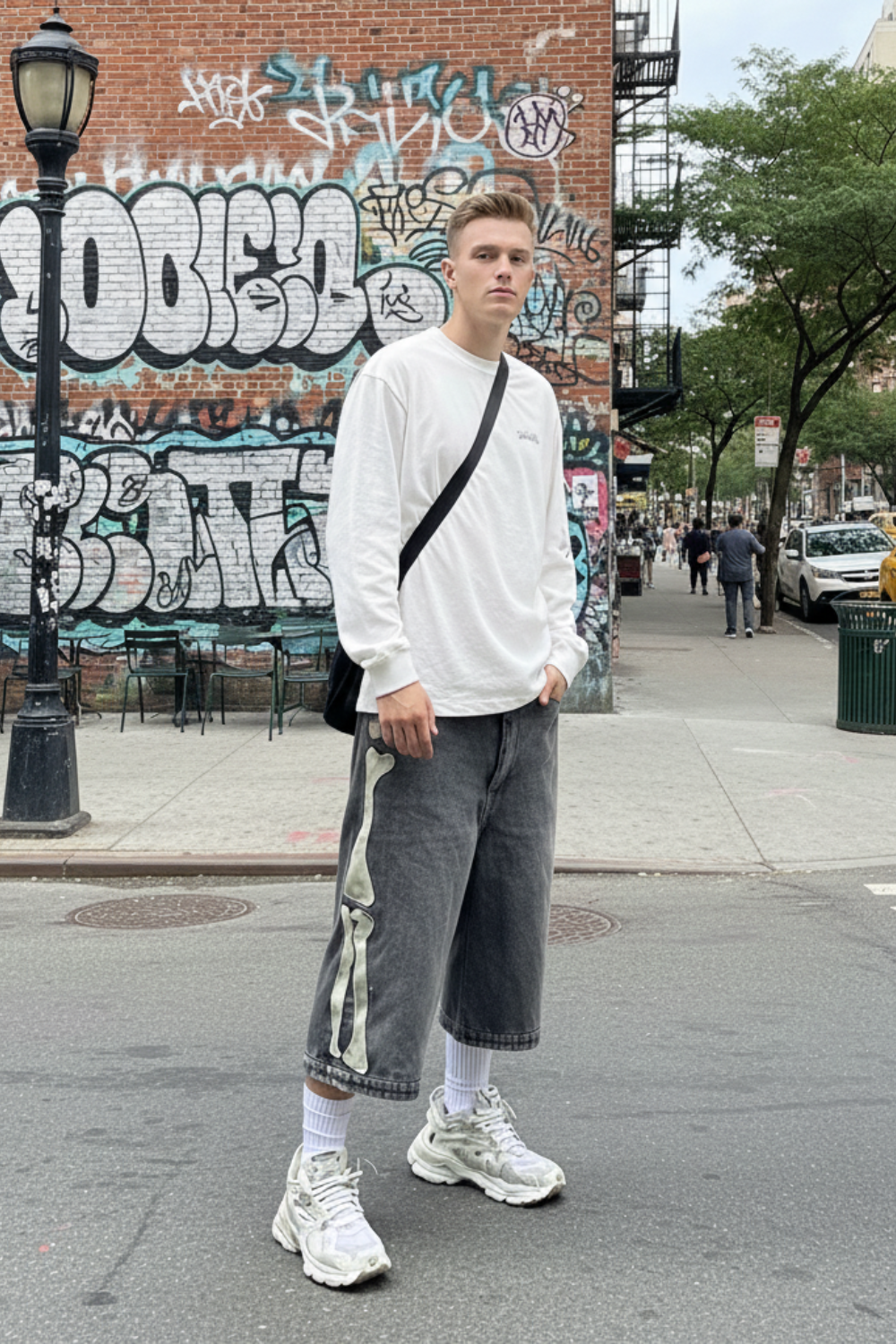 Light grey jorts