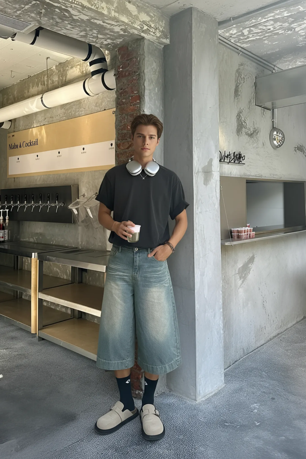 Dark grey jorts