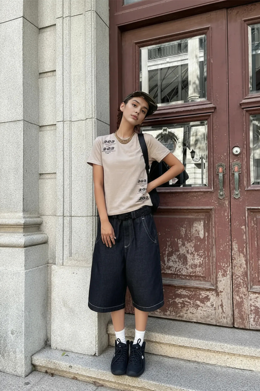 Dark blue jorts