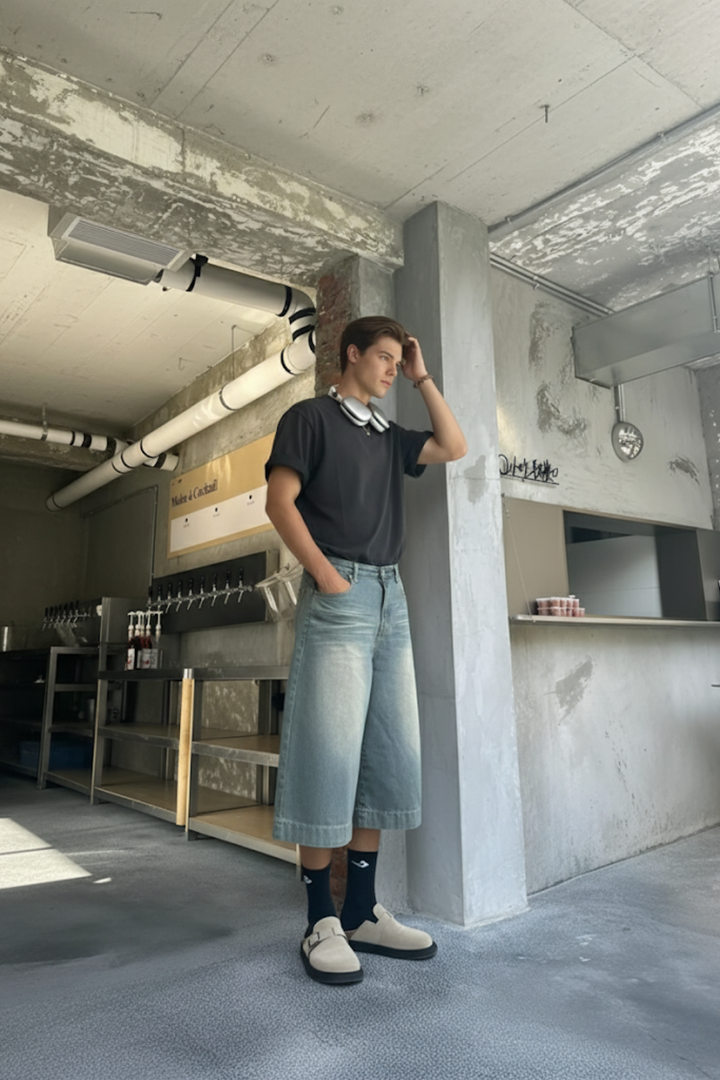 Dark grey jorts