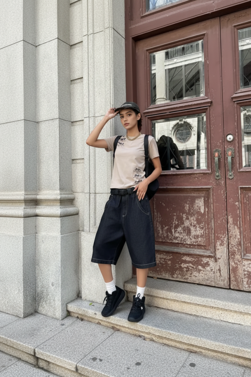 Dark blue jorts