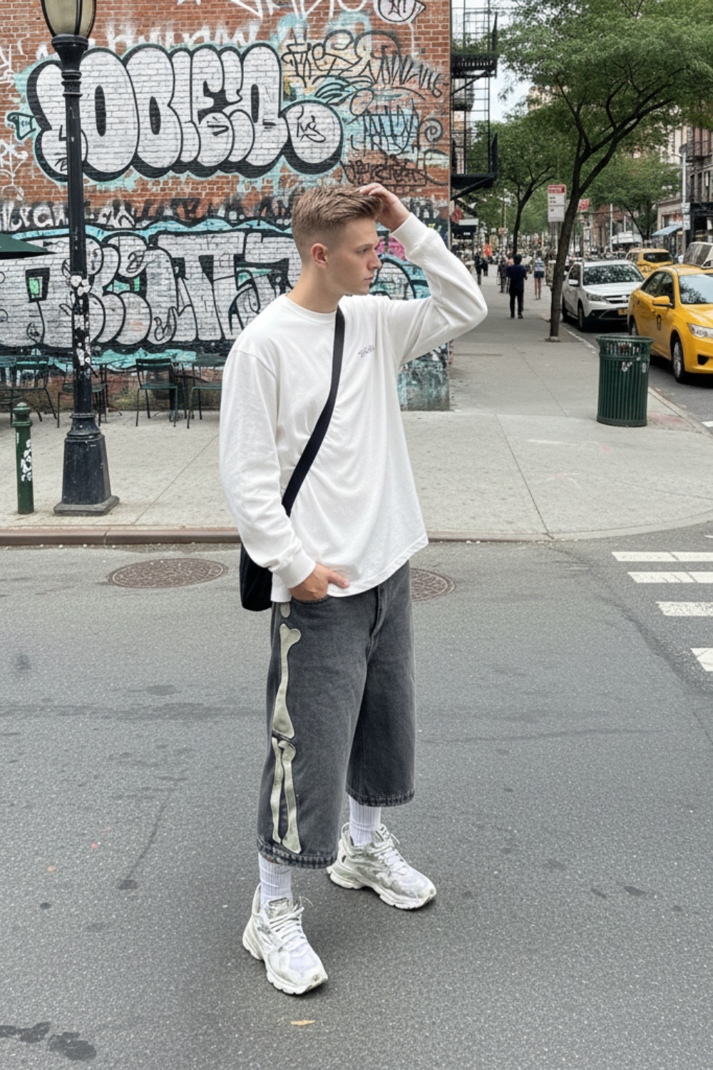 Light grey jorts