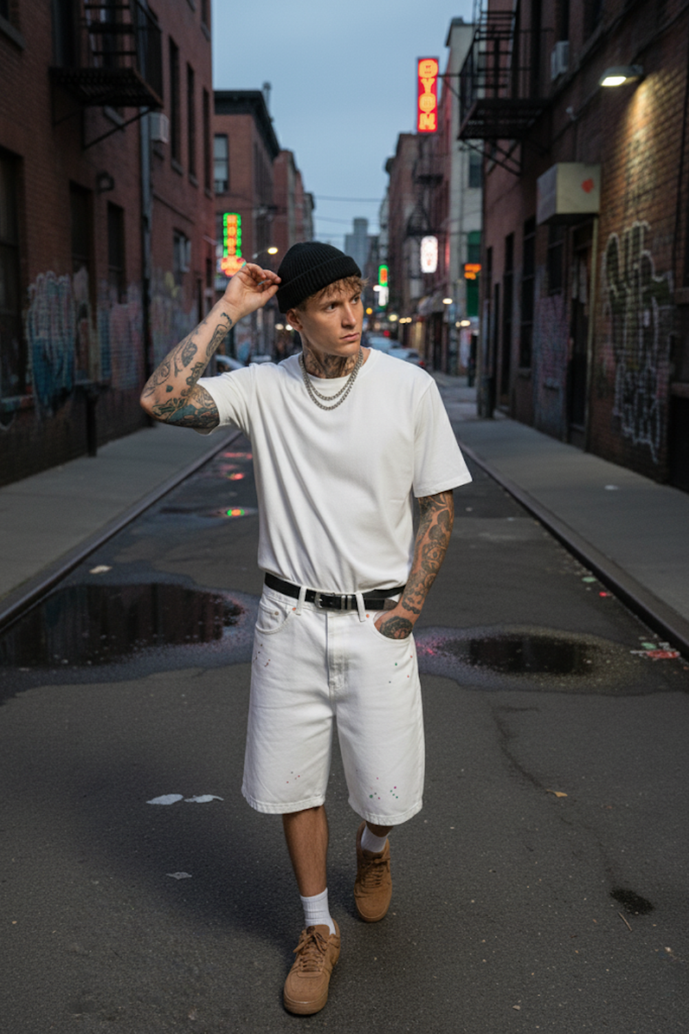 White jorts