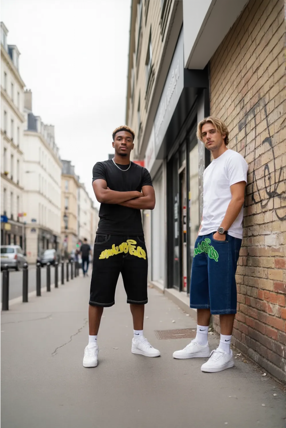 Printed jorts