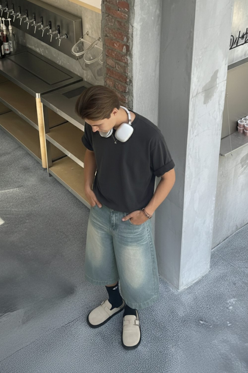 Dark grey jorts