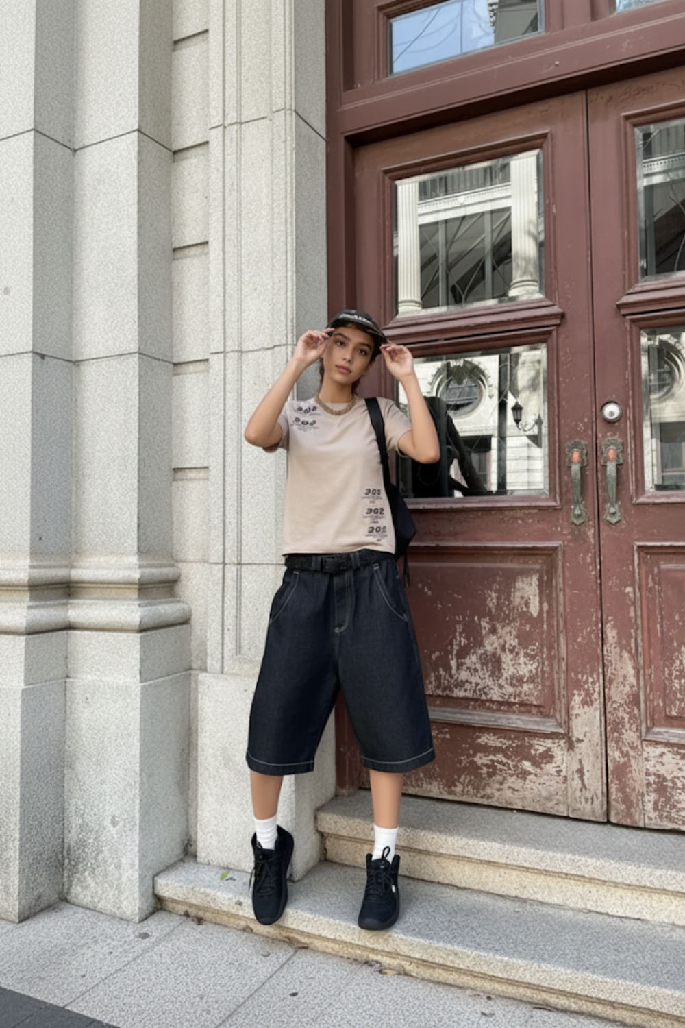 Dark blue jorts