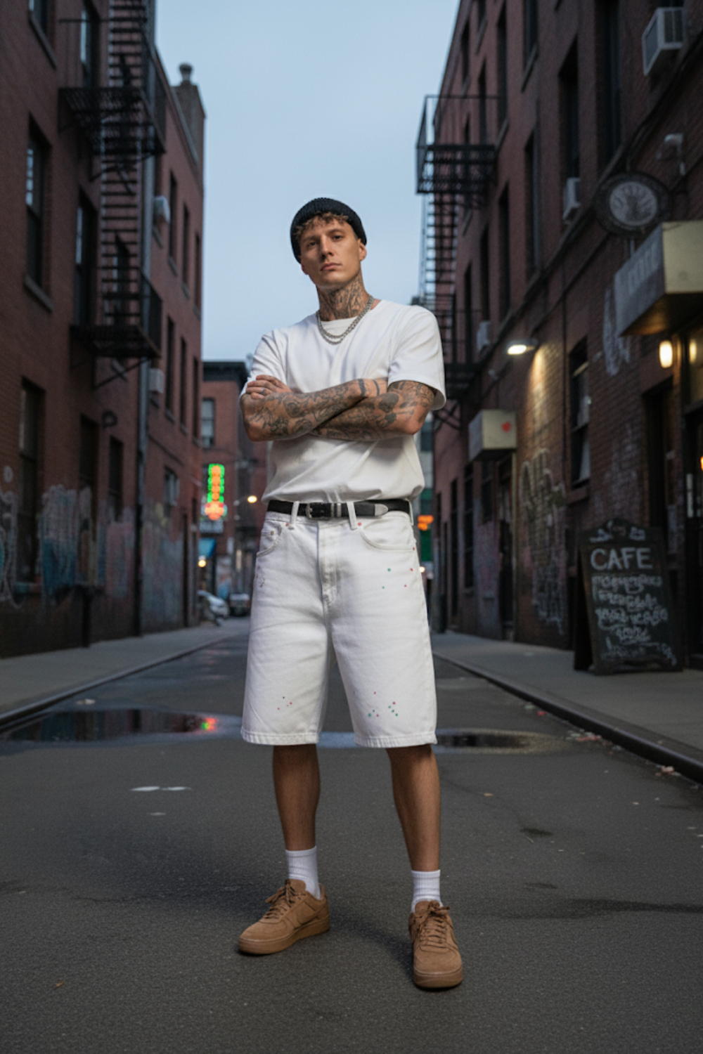 White jorts