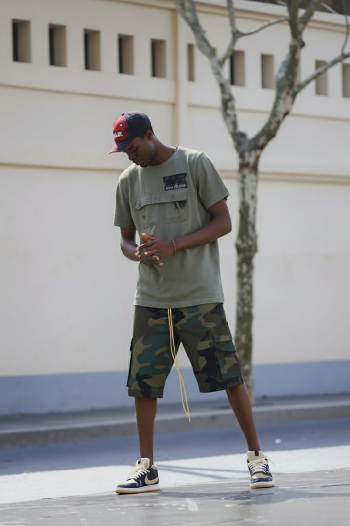 Camouflage jorts