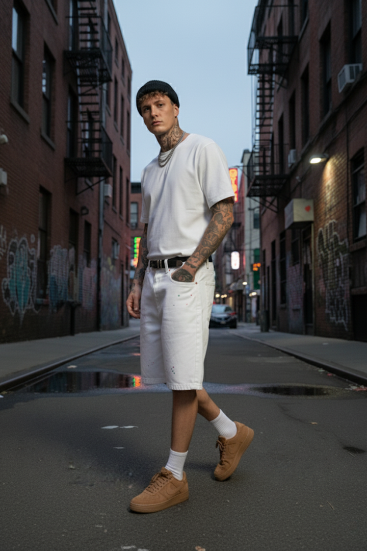 White jorts