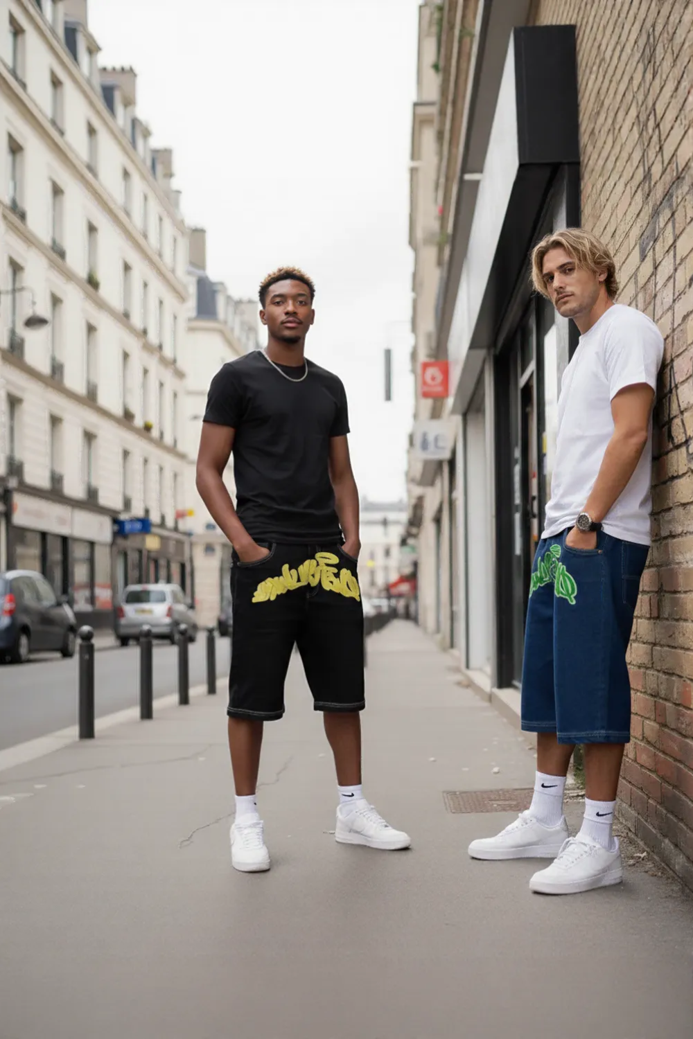 Printed jorts
