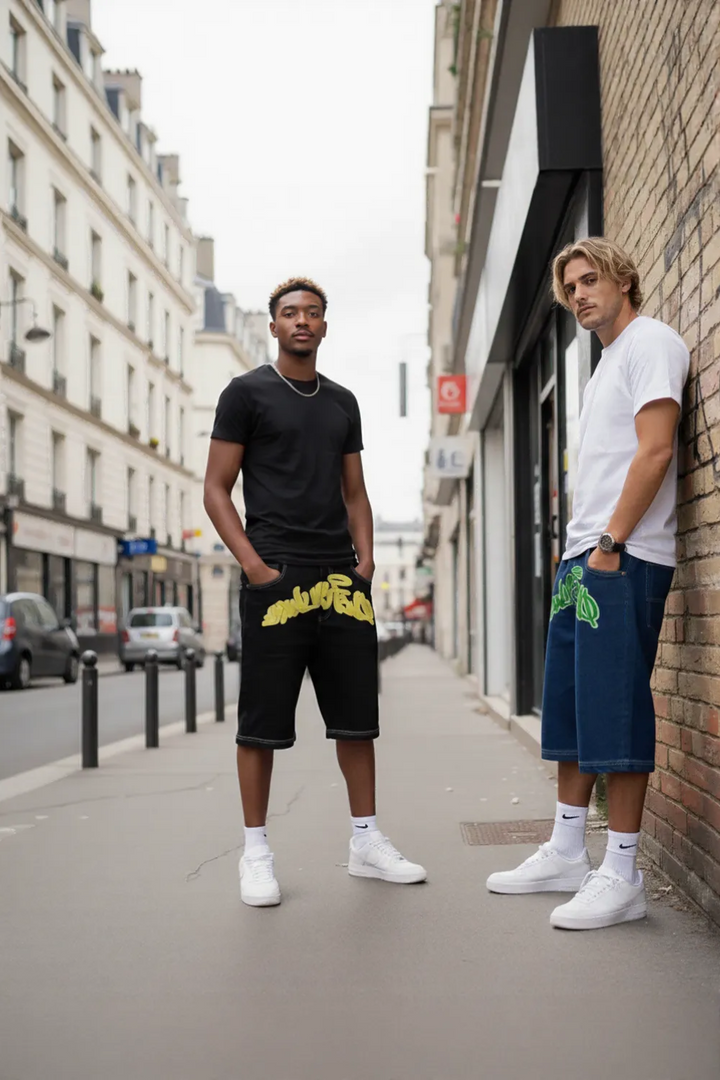 Printed jorts