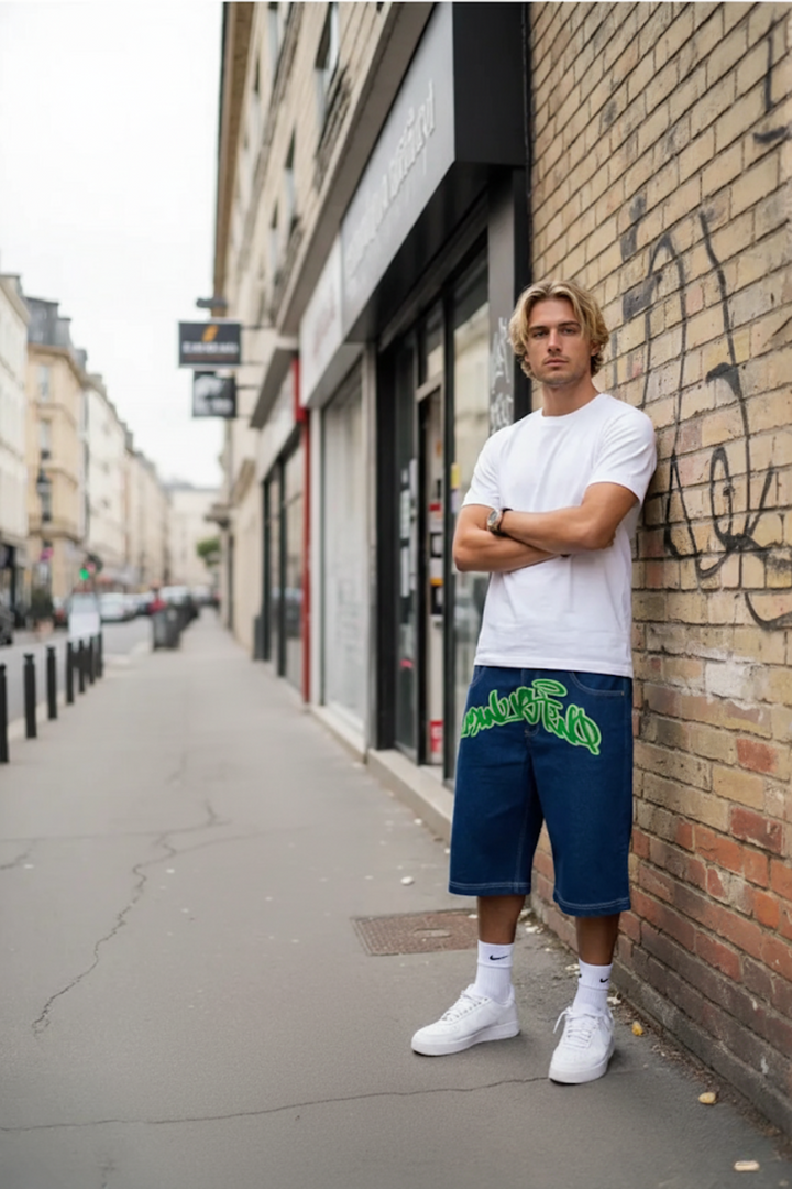 Printed jorts